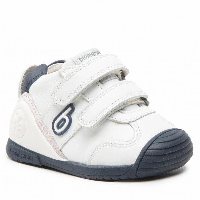 Hiking Walking Biomecanics Boys Shoe 221001-A Blanco Azul