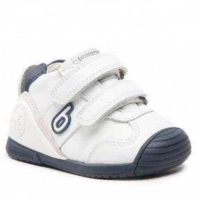 Walking Athletic Biomecanics Boys Shoe 221001-A Blanco Azul