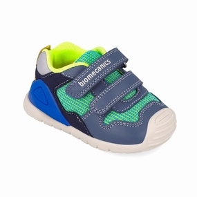 Biomecanics Boys Shoe 252120 B Petrol Y Verde Shoes Arch Support Walking