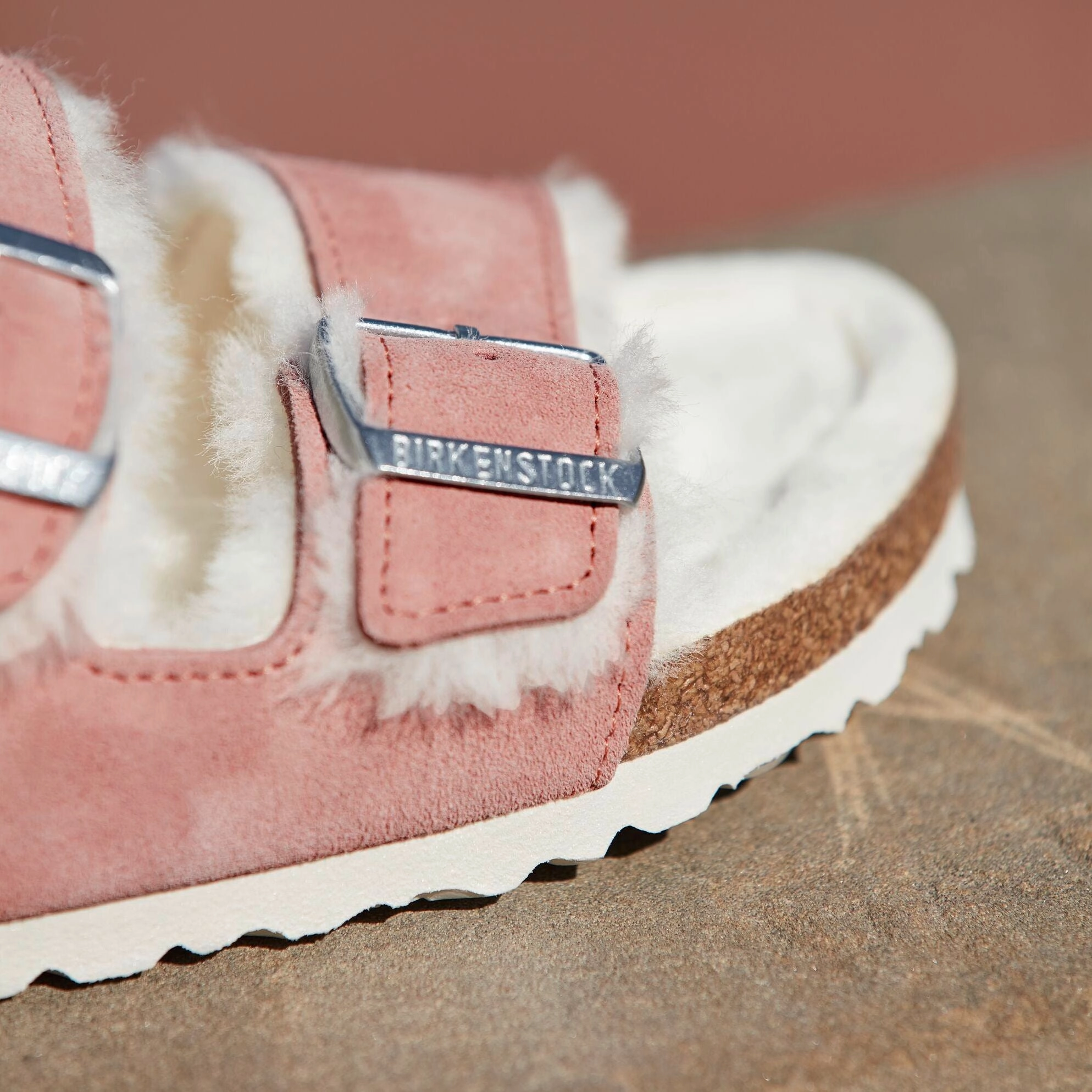 Birkenstock Arizona Shearling pink clay suede/natural shearling Fresno Ca