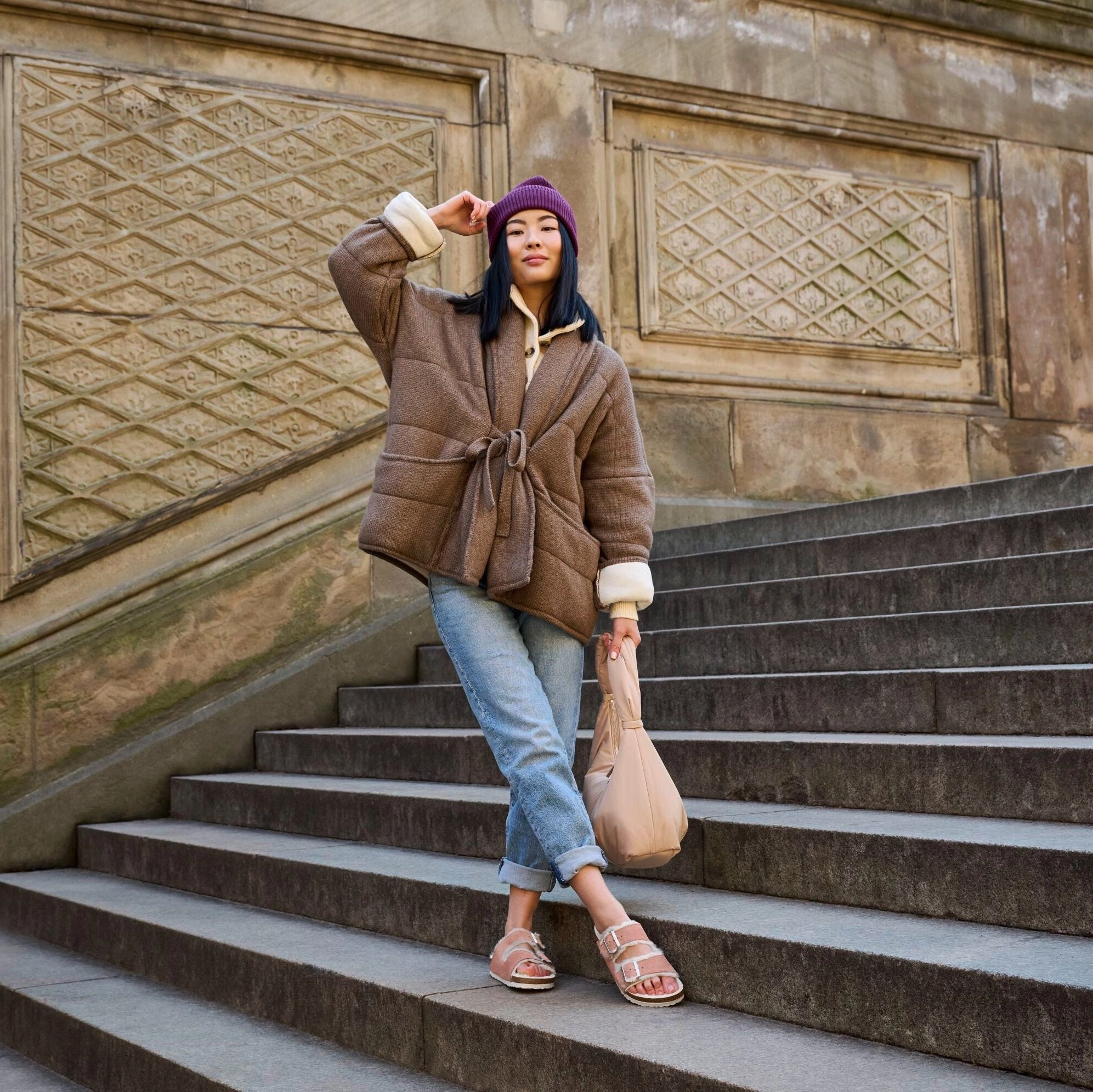 Birkenstock Arizona Shearling pink clay suede/natural shearling Birkenstock Member Discount