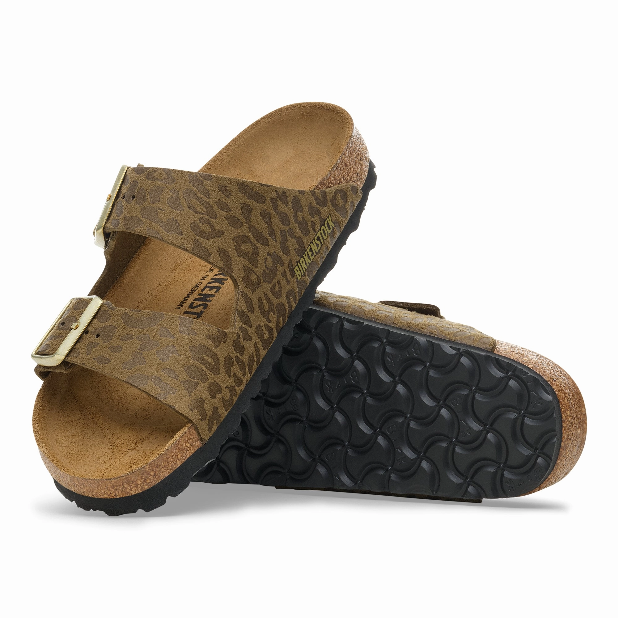 Upsalla Shearling Birkenstock Arizona silky leo khaki Birkibuc