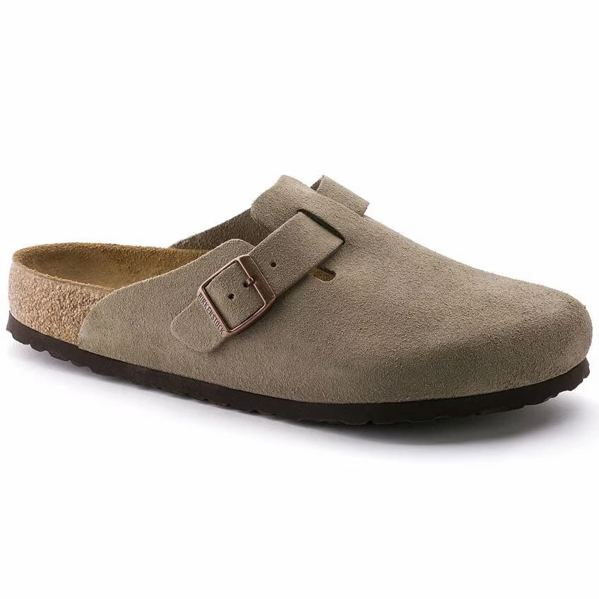 BIRKENSTOCK BOSTON SOFT FOOTBED TAUPE
