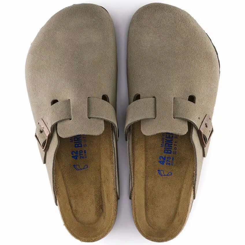 BIRKENSTOCK BOSTON SOFT FOOTBED TAUPE
