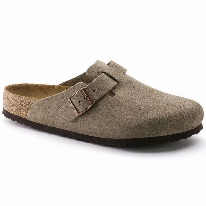 Ecru BIRKENSTOCK BOSTON SOFT FOOTBED TAUPE