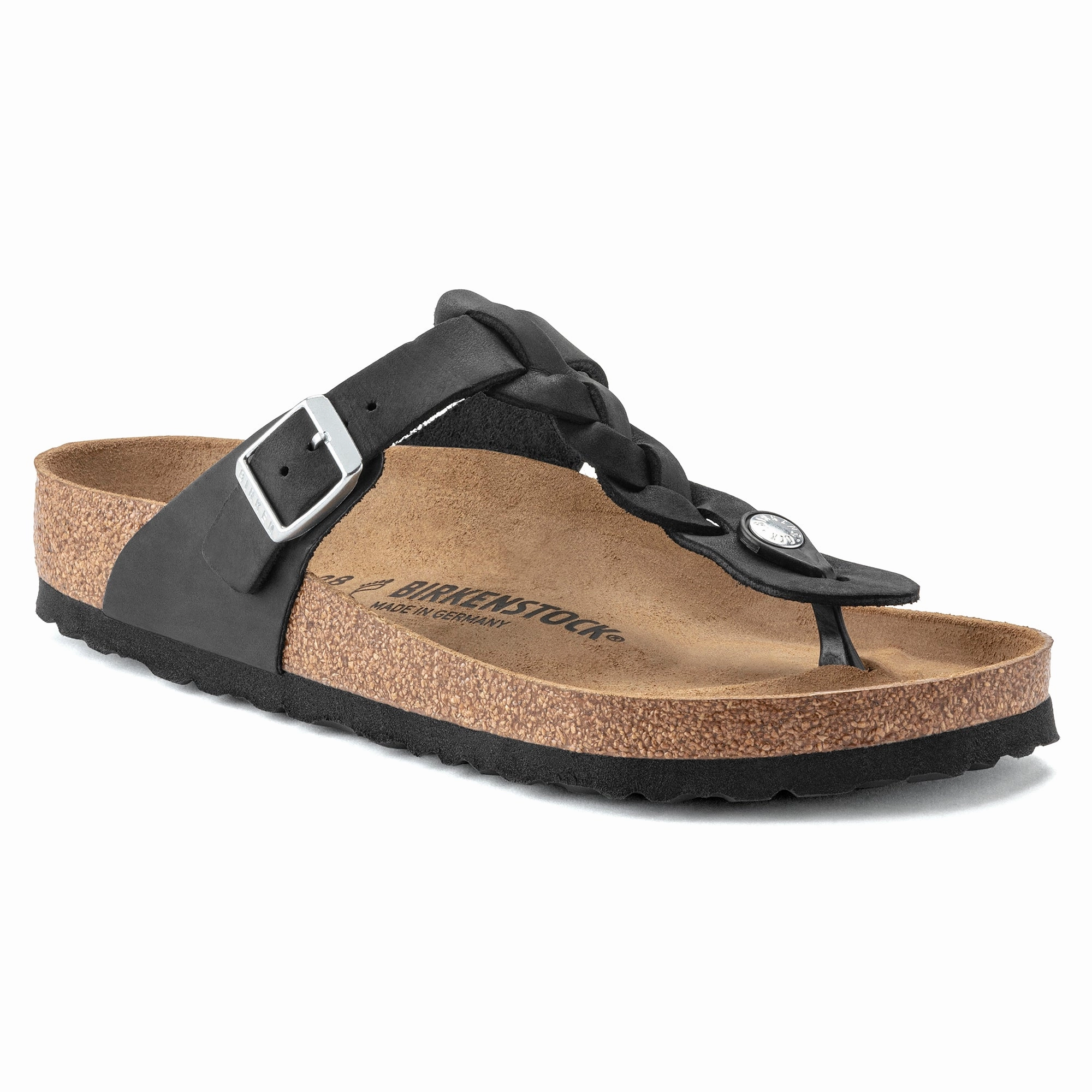 Birkenstock Gizeh Braid black oiled leather Birkenstock Manhattan