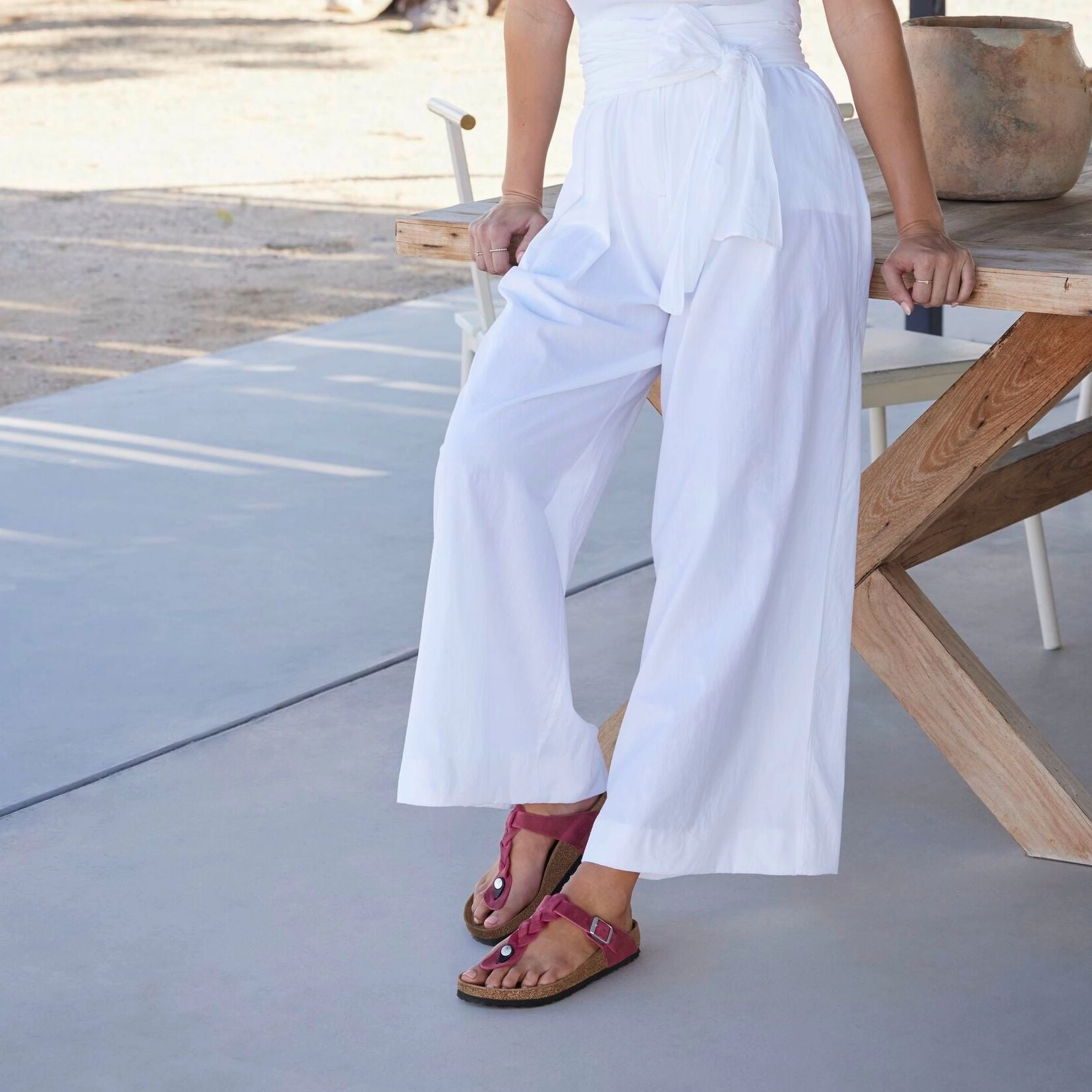 Guarantee Birkenstock Gizeh Braid festival fuchsia oiled leather