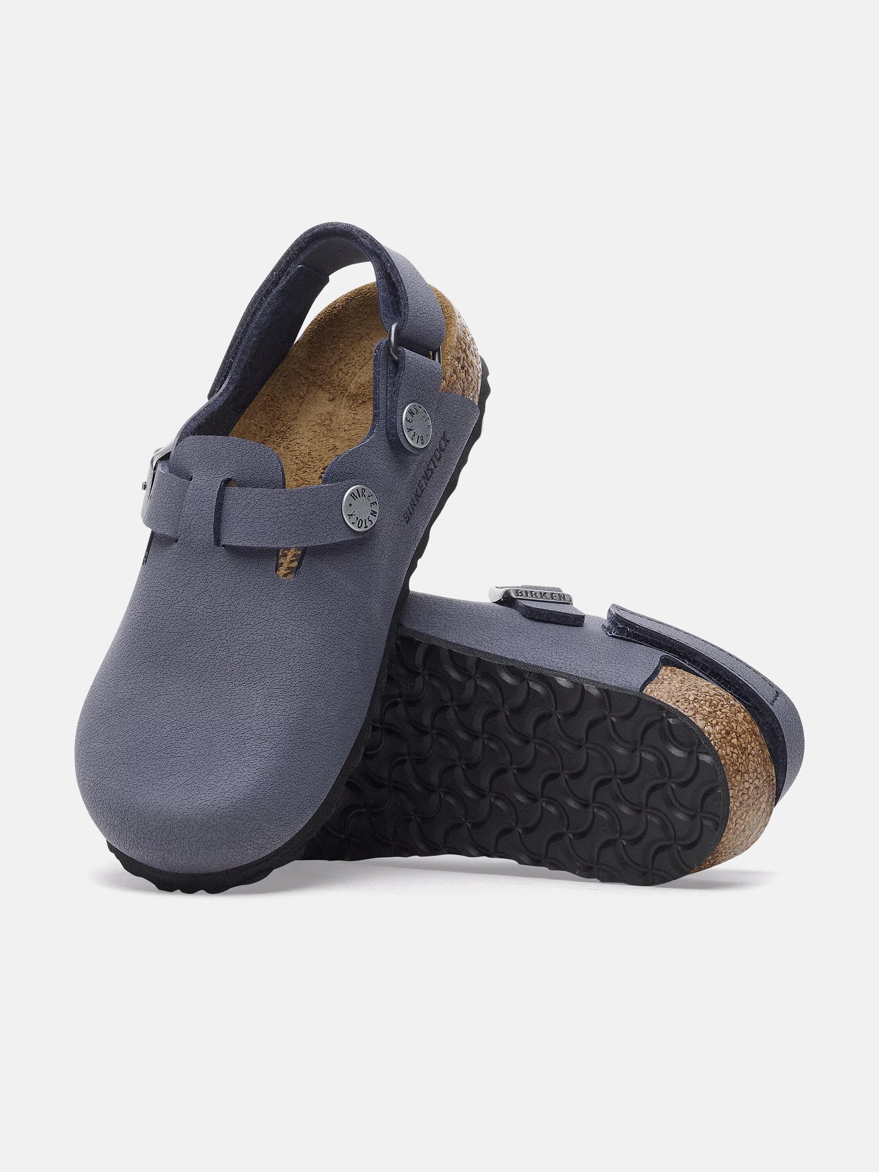 BIRKENSTOCK Kids Tokio Clogs in Navy Work Shoes Clogs