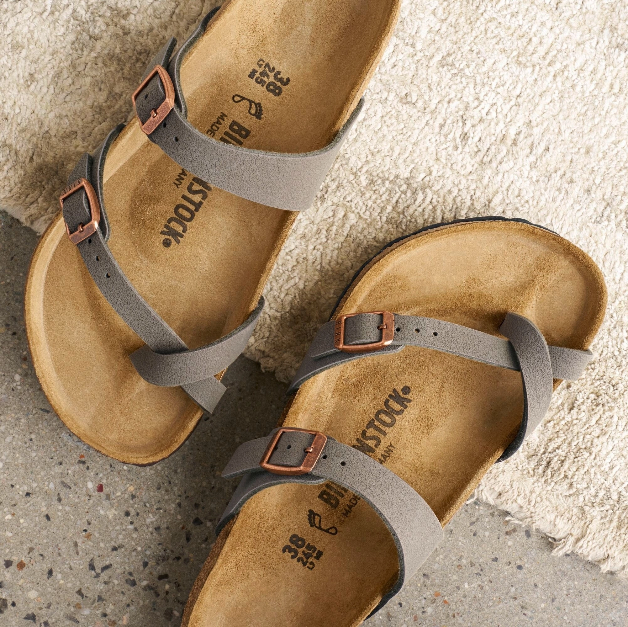 Birkenstock Mayari stone Birkibuc Inexpensive Sandals