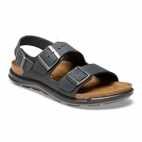 Sydney Luxe Buckle Birkenstock Women's Milano Crosstown black oiled leather