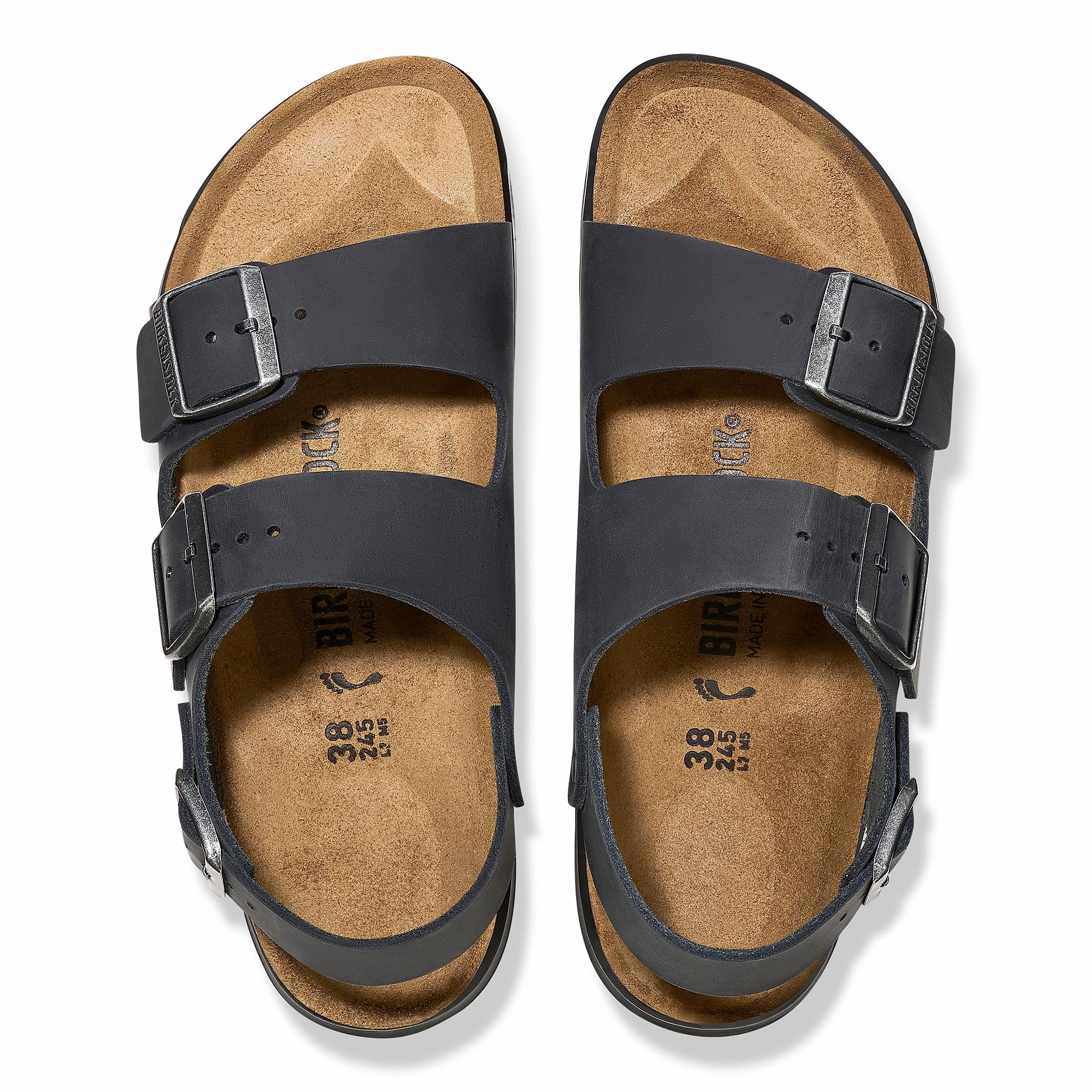 Arizona Soft Footbed Sandals Birkenstock Women's Milano Crosstown black oiled leather