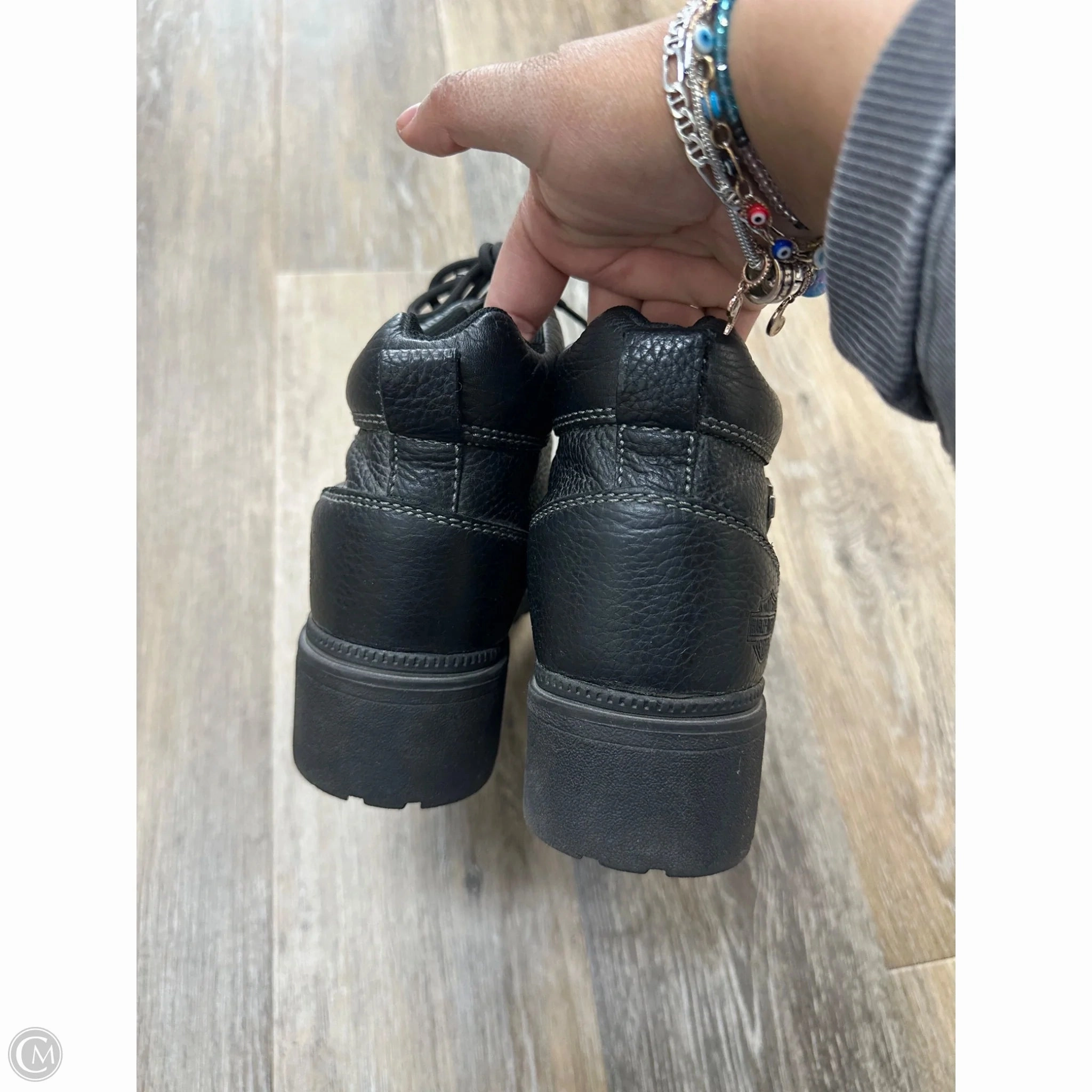 80's Combat Boots Boots Combat By Harley Davidson In Black, Size: 11