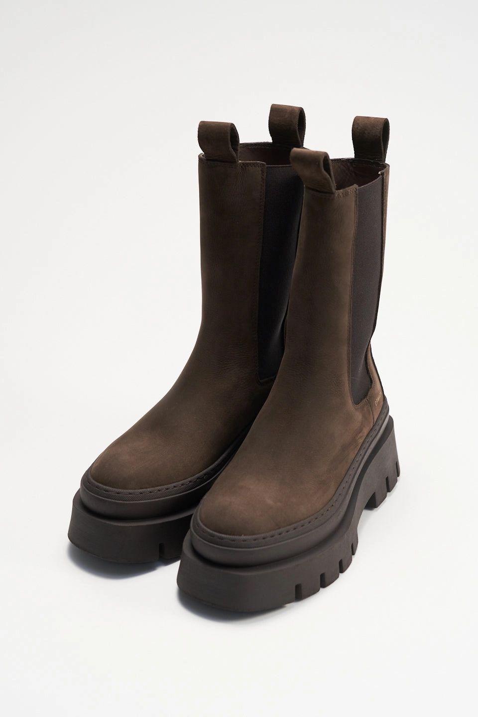Nabuck Chocolate Chunky High Chelsea Boots Chunky Chelsea Boots Waterproof