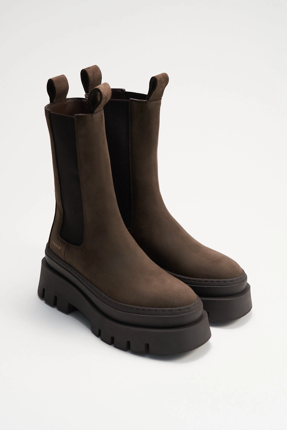 Marc Fisher Chelsea Boots Sale Nabuck Chocolate Chunky High Chelsea Boots