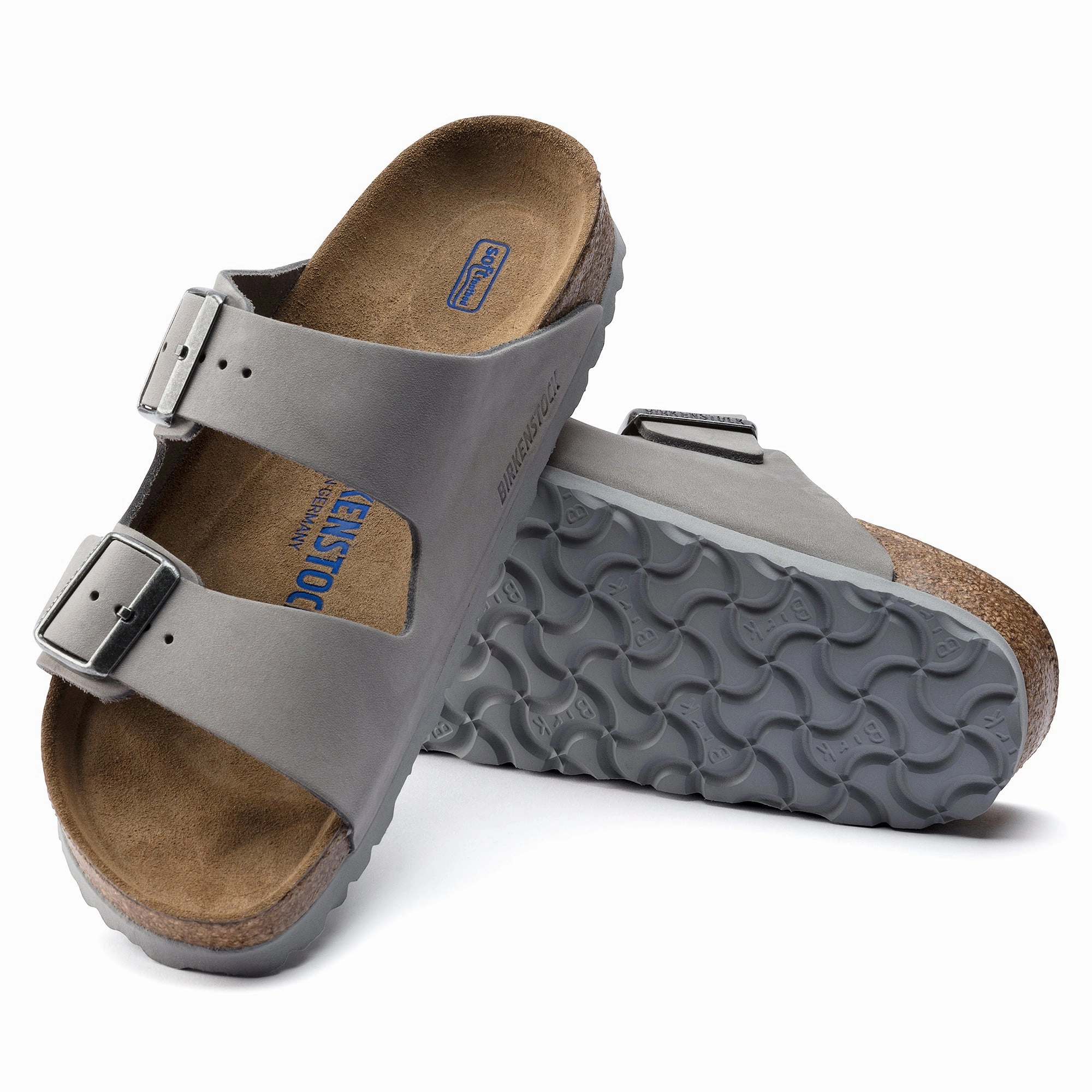 Birkenstock Arizona Soft Footbed dove gray nubuck Dior X