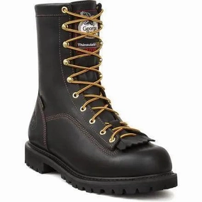 Lace Up Work Boots Steel Toe Georgia Boot Lace-To-Toe  Gore-Tex Waterproof Insulated Work Boot G8040