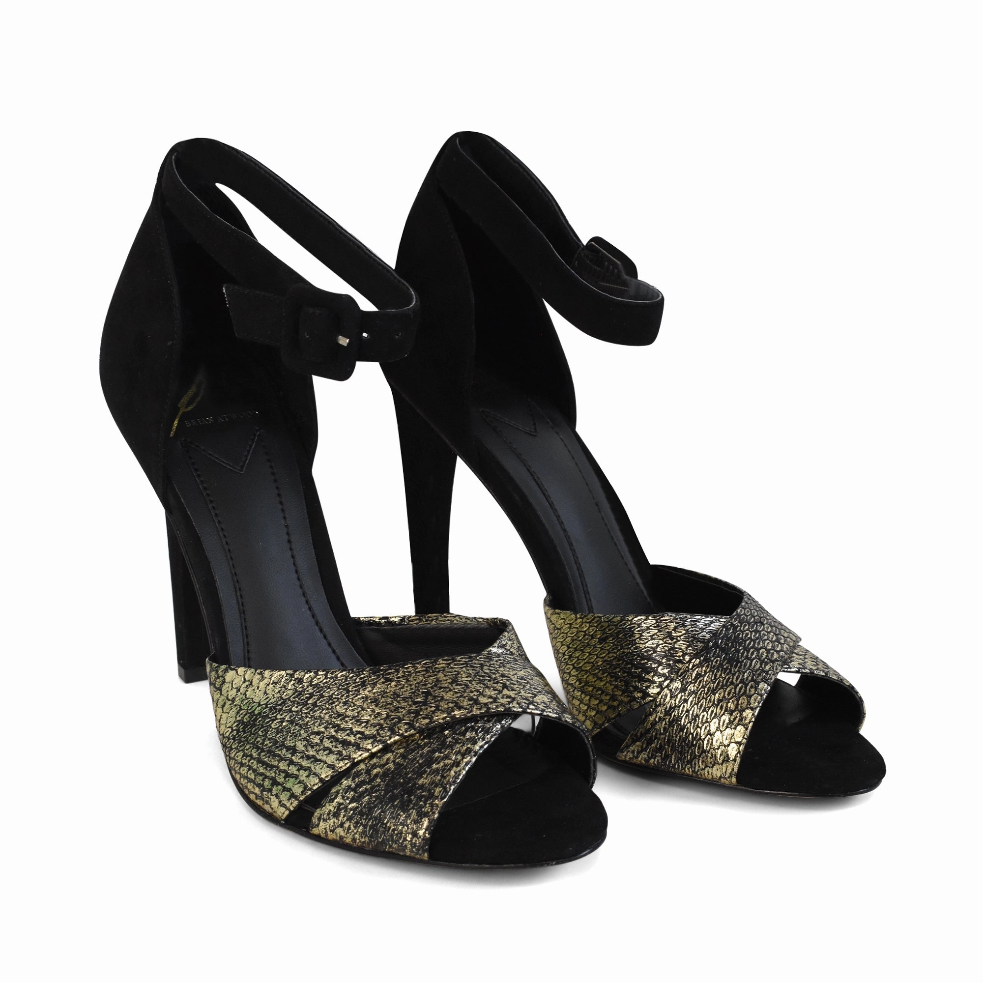 Edgy Ankle Boots Brian Atwood 'B Tied' Heels - Women's 7.5