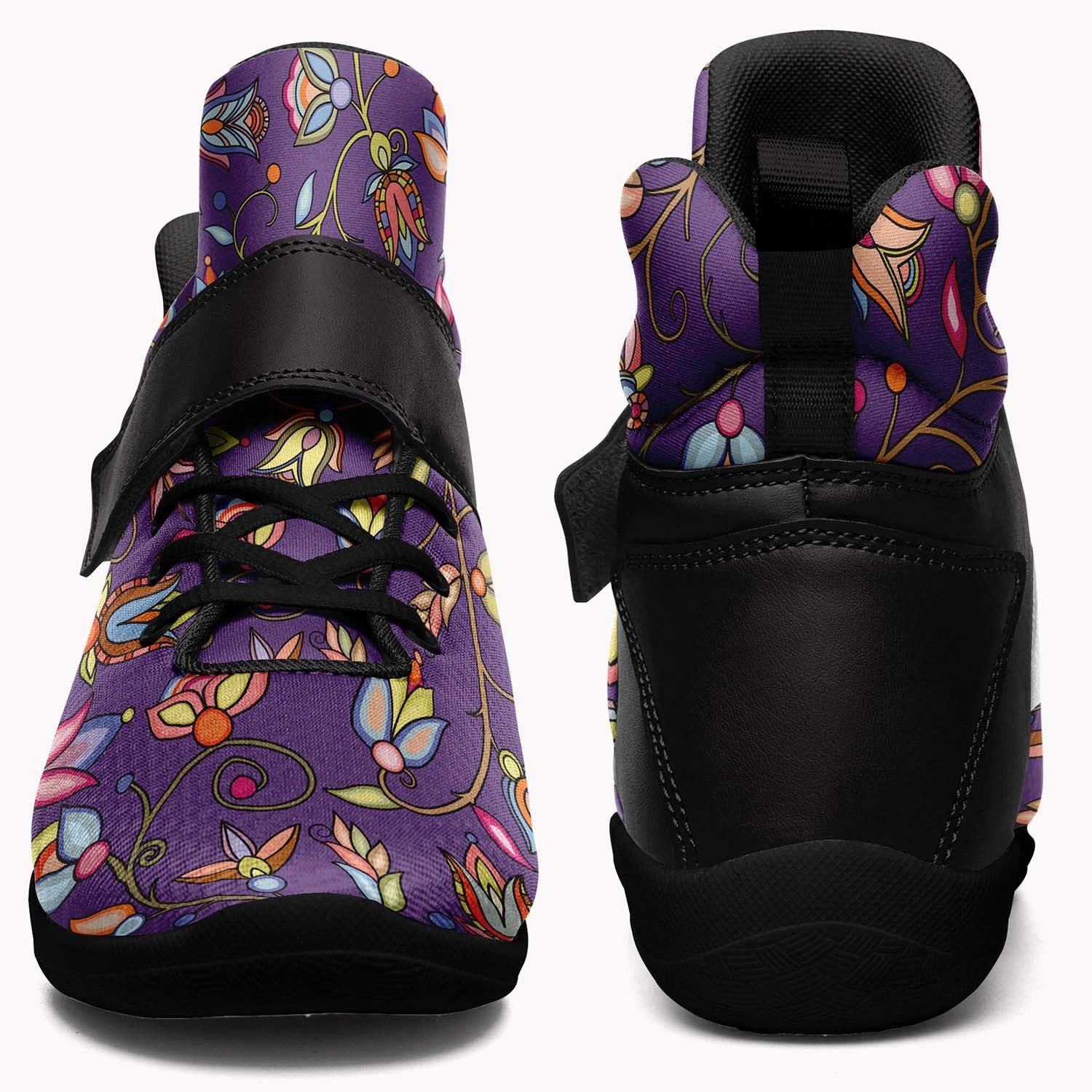60s Basketball Shoes Buffalo Bloom Nightcloud Ipottaa Basketball / Sport High Top Shoes - Black Sole