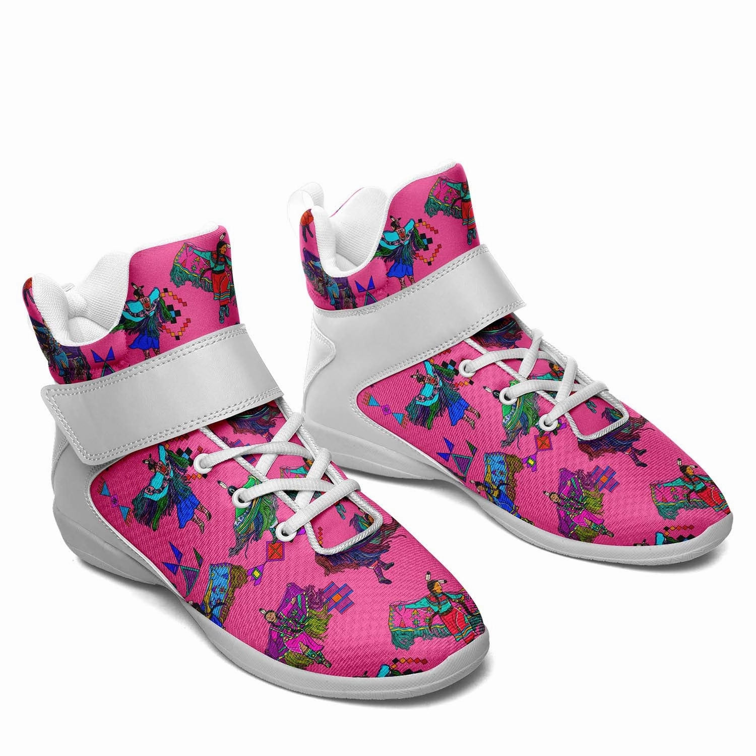 Cheap Youth Basketball Shoes Women's Fancy Dancers Pink Ipottaa Basketball / Sport High Top Shoes - White Sole