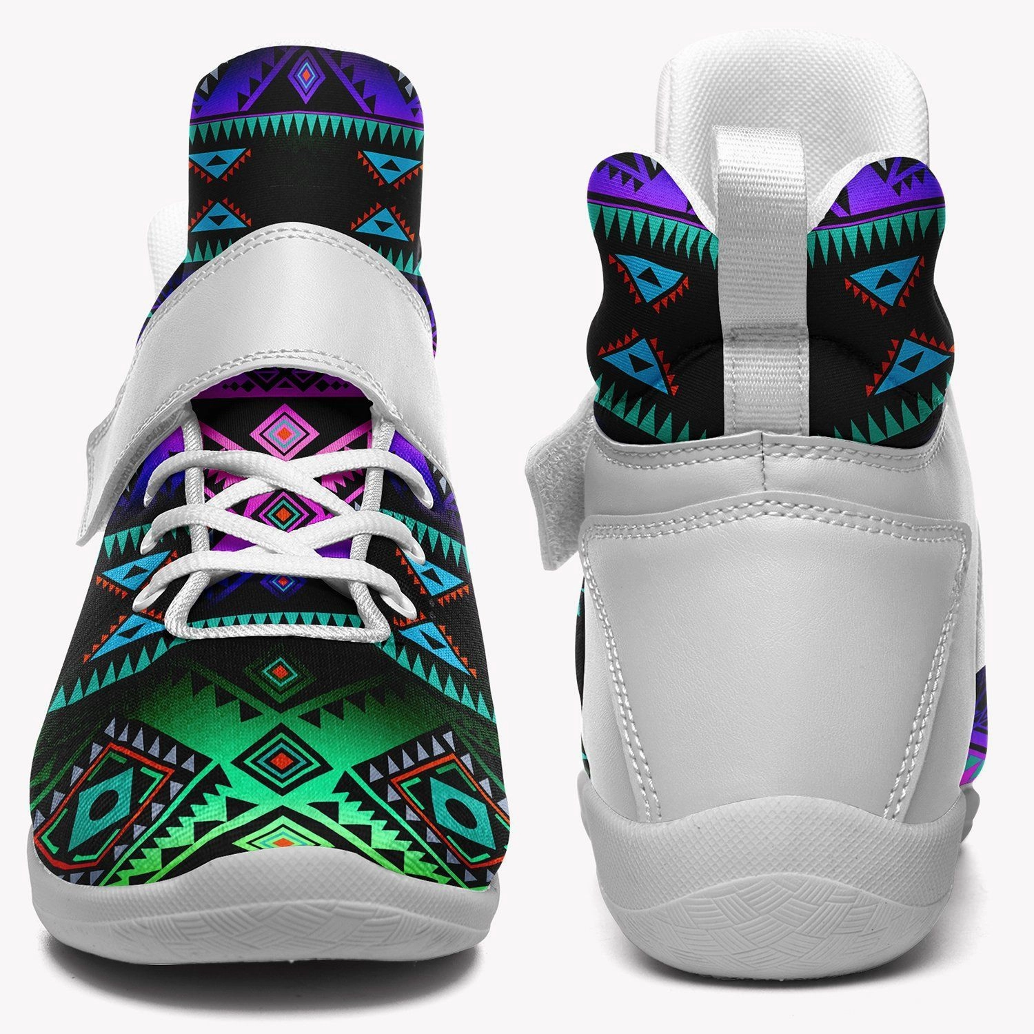 California Coast Sunrise Ipottaa Basketball / Sport High Top Shoes - White Sole Lightest Basketball Shoes Ever Made