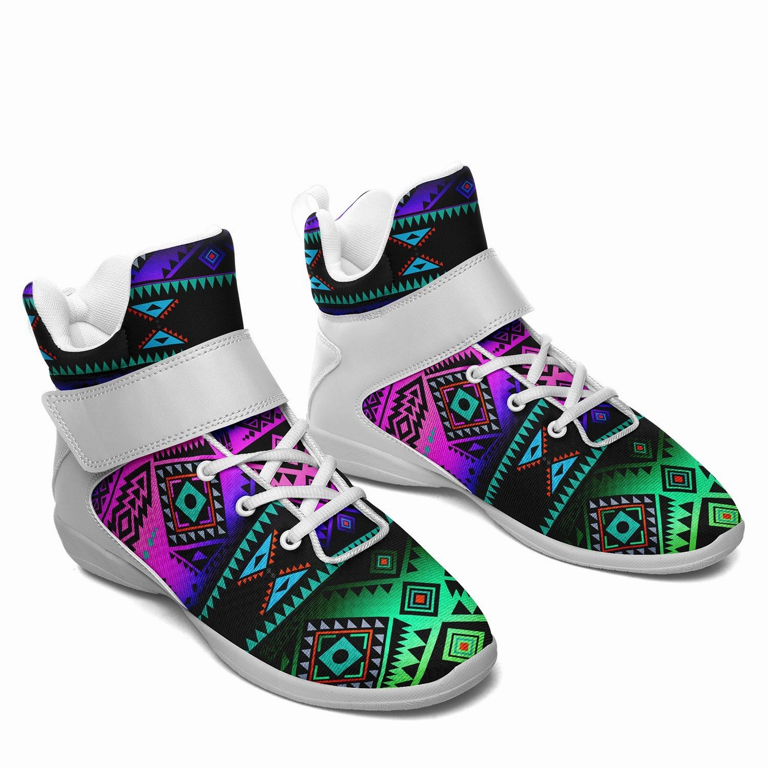 California Coast Sunrise Ipottaa Basketball / Sport High Top Shoes - White Sole Trey 5 Basketball Shoes