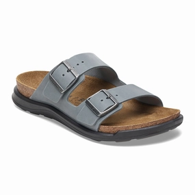 Birkenstock Women's Arizona Crosstown basalt gray oiled leather Clogs In Style