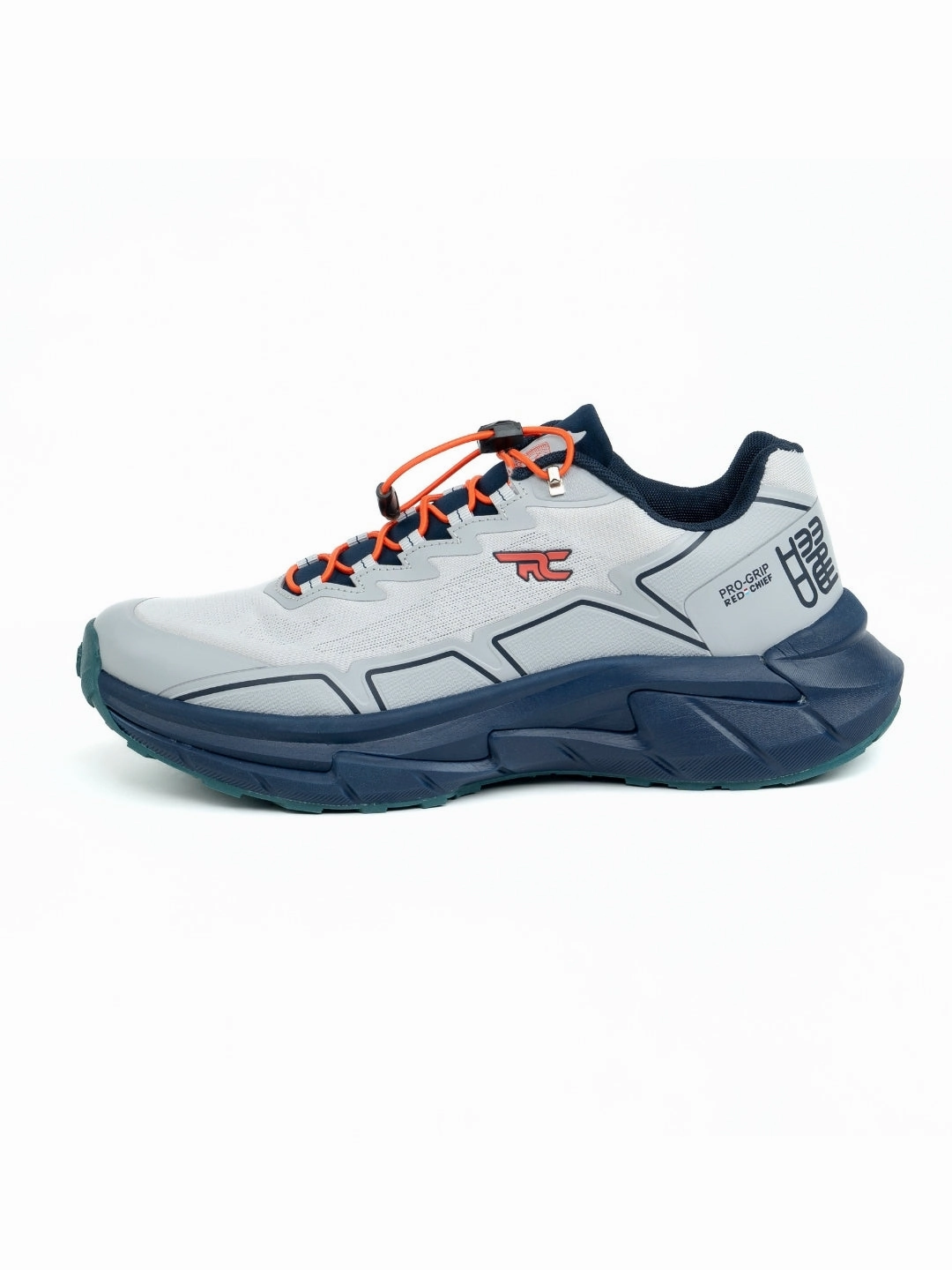 Running Shoes Overpronation Red Chief Sports Gray/Blue Running Shoes For Men R1701 CC58