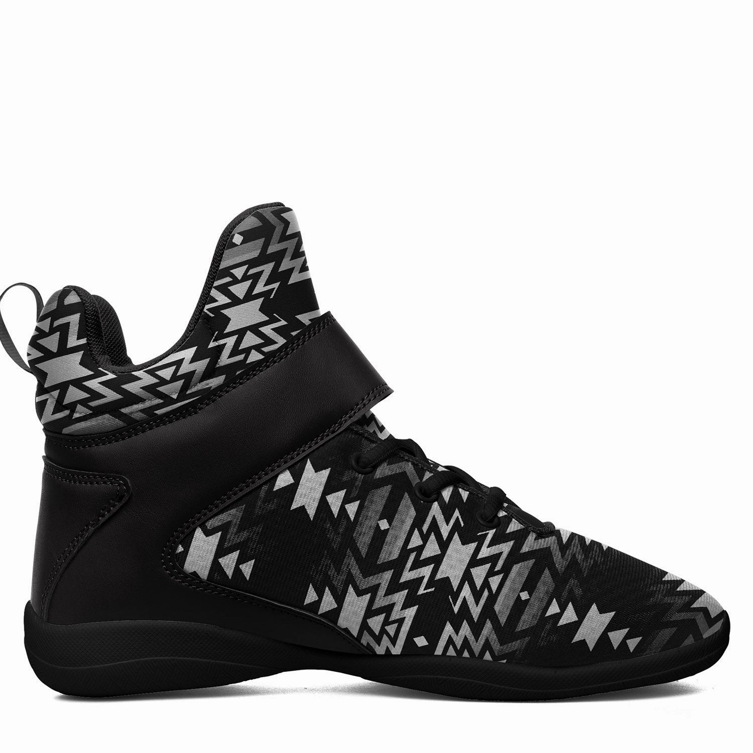 Best Team Basketball Shoes Black Fire Black and White Ipottaa Basketball / Sport High Top Shoes - Black Sole