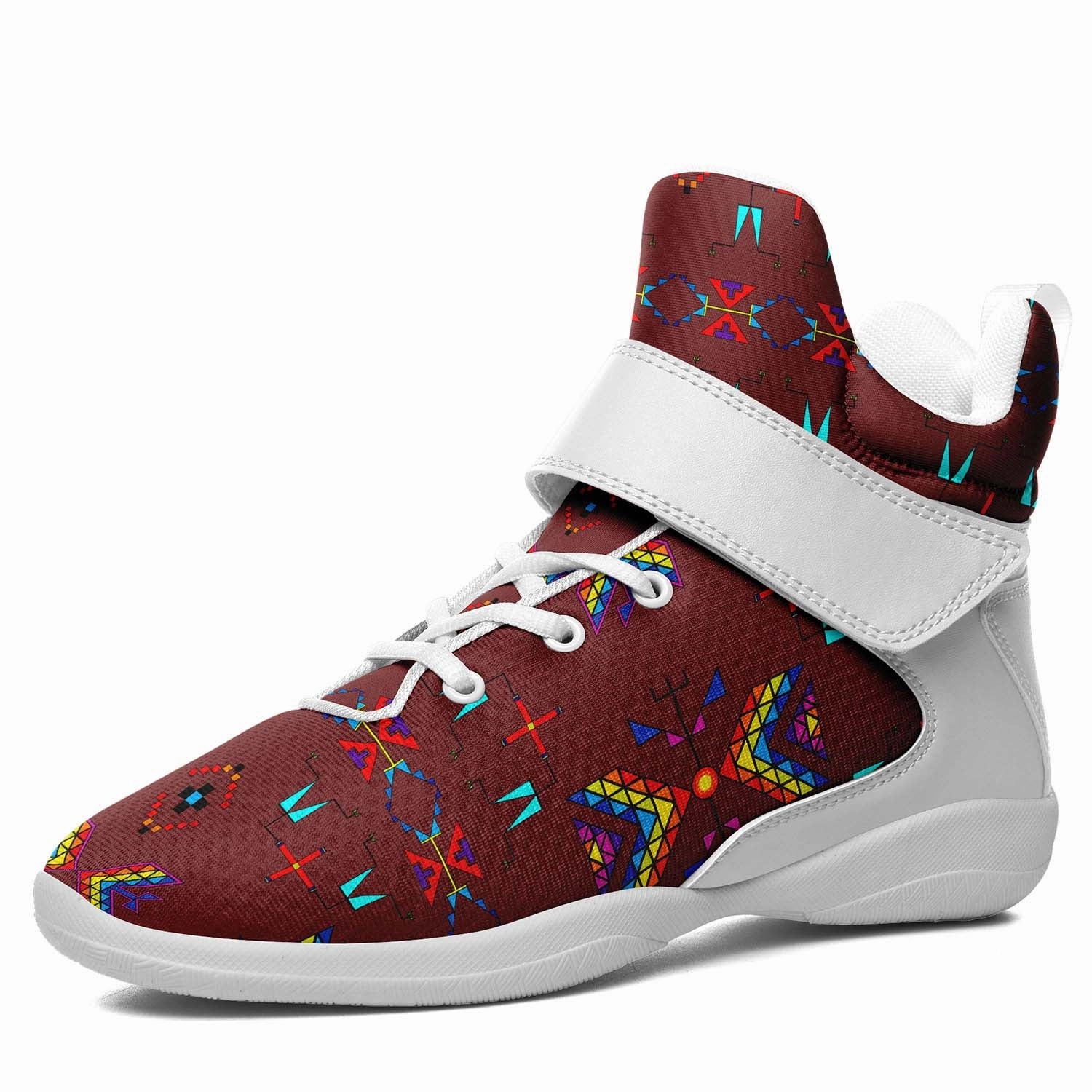 Basketball Shoes Made In The Usa Rainy Chief Rainbow Earth Clay Ipottaa Basketball / Sport High Top Shoes - White Sole