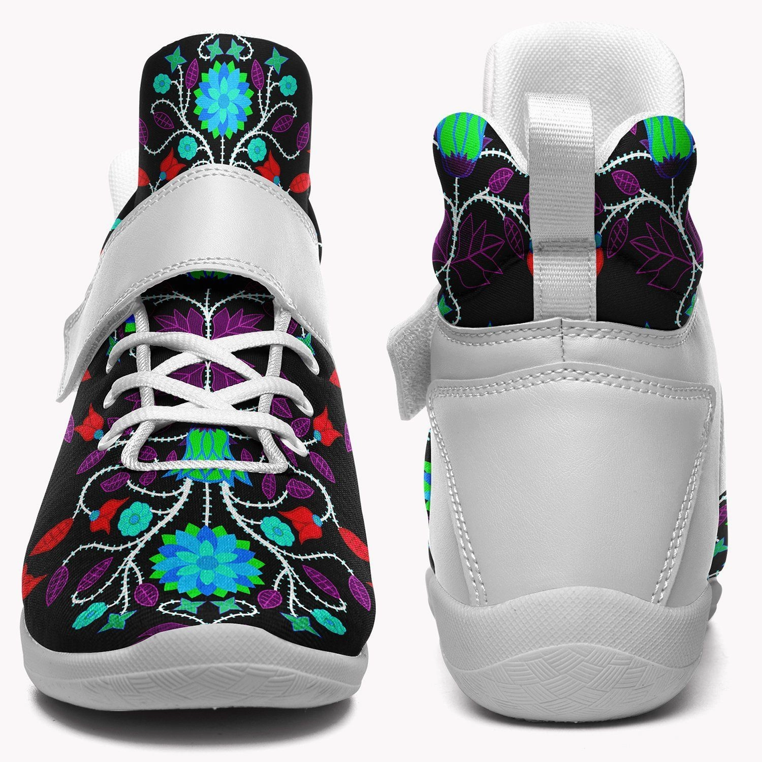 Floral Beadwork Four Clans Winter Ipottaa Basketball / Sport High Top Shoes - White Sole 90 Dollar Basketball Shoes