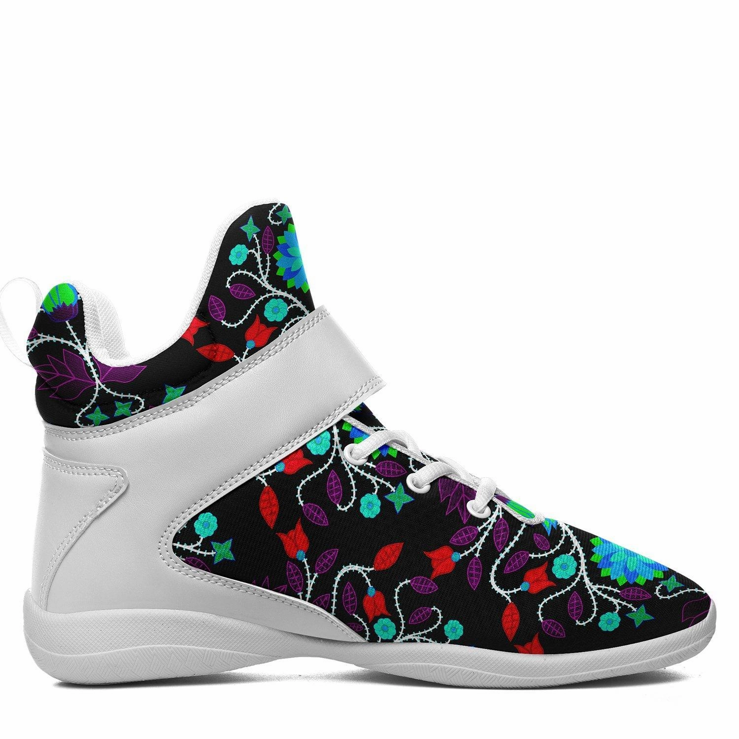 Floral Beadwork Four Clans Winter Ipottaa Basketball / Sport High Top Shoes - White Sole Avia Basketball Shoes