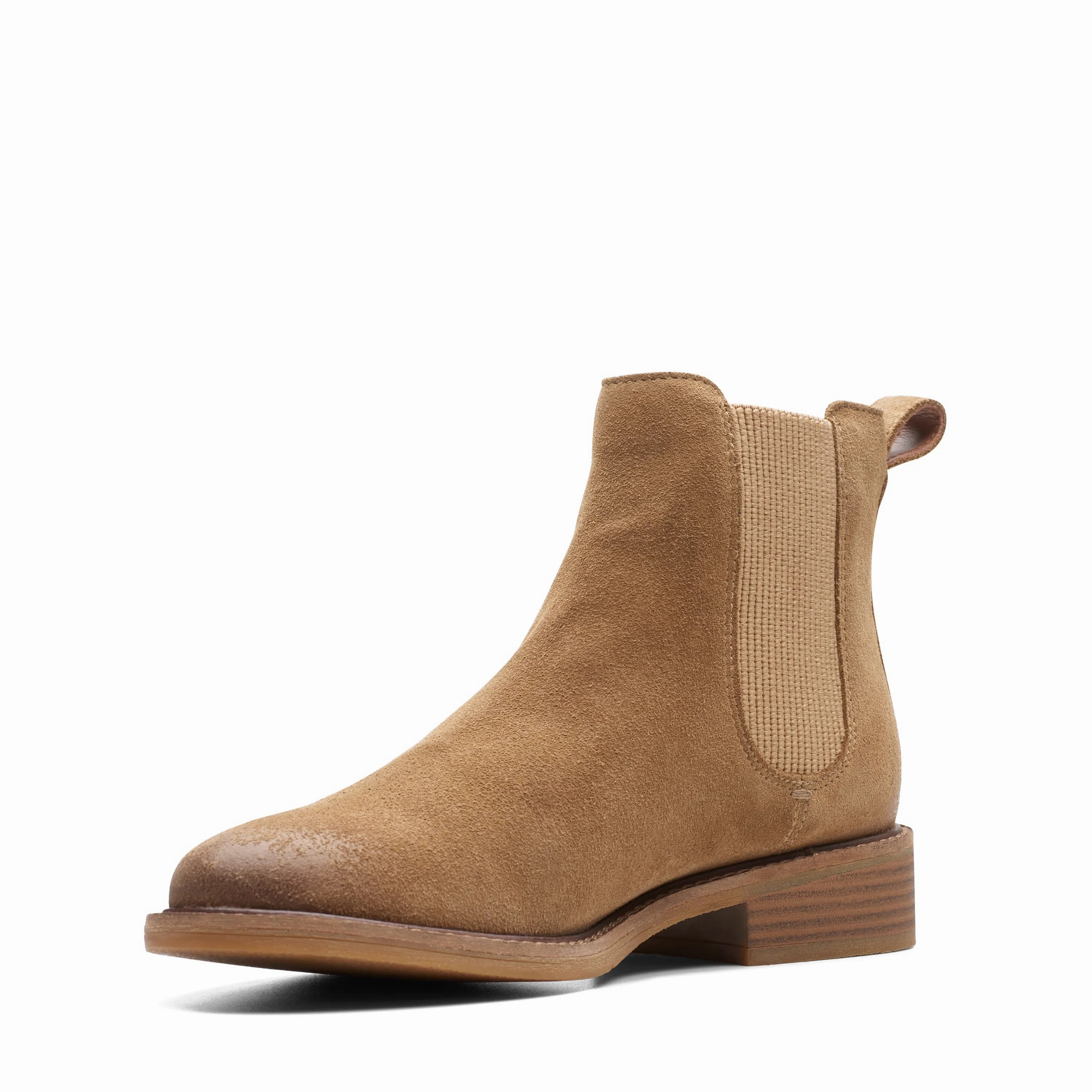 CLARKS | CHELSEA BOOTS | WOMEN | COLOGNE ARLO2 TAN LEATHER | BROWN Pull On Chunky Chelsea Boots