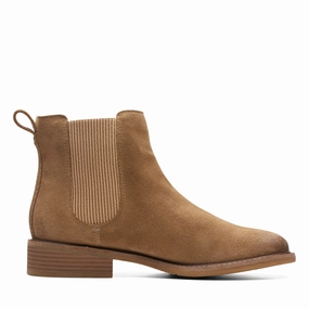 CLARKS | CHELSEA BOOTS | WOMEN | COLOGNE ARLO2 TAN LEATHER | BROWN Chelsea Boots Bex