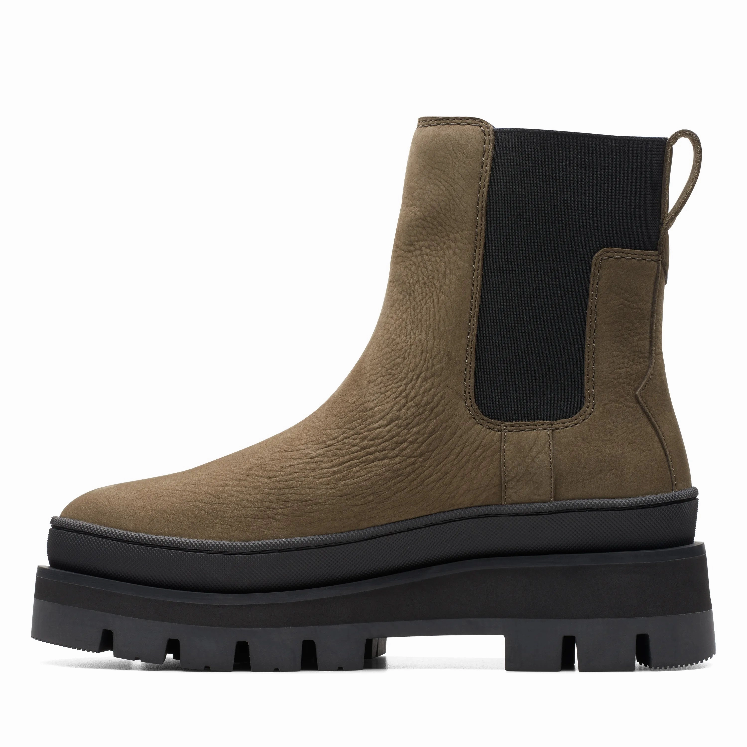2976 Stitch Artimus Chelsea Boots CLARKS | CHELSEA BOOTS | WOMEN | ORIANNA2 TOP DARK OLIVE NUBUCK | GREEN