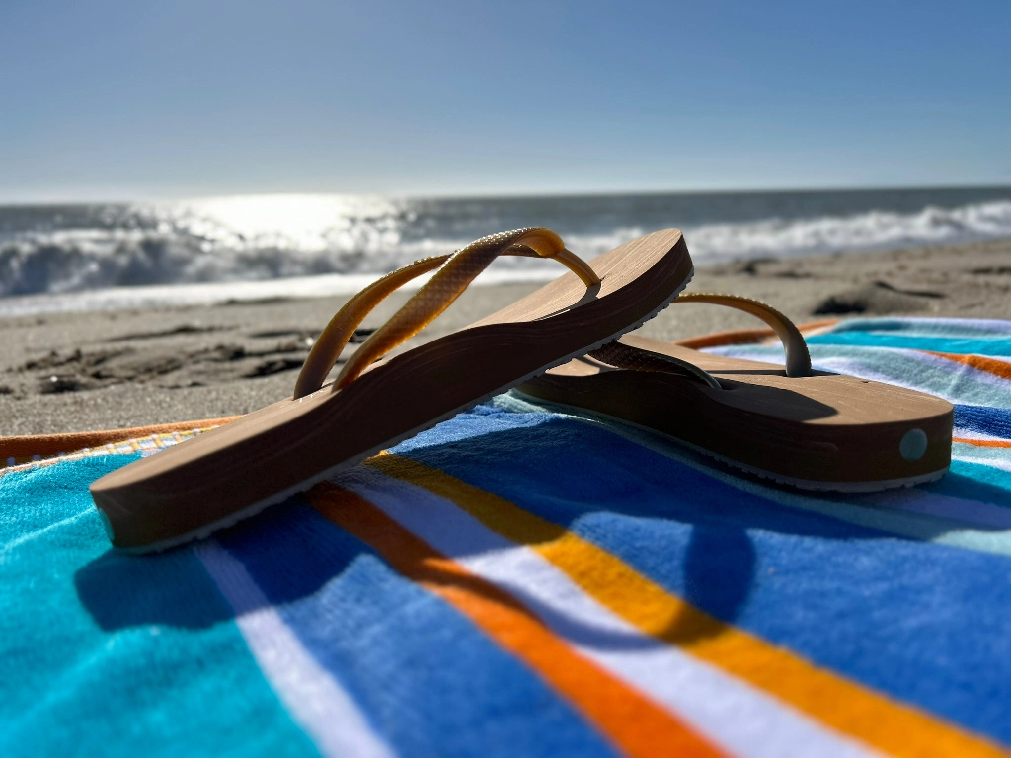 HUNTINGTON FLIP FLOPS WOOD BRONZE Flip Flops Luxury Brand