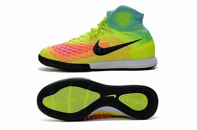 Nike MagistaX Proximo II IC Soccer Shoes Volt Black Total Orange Michigan Nike Shoes