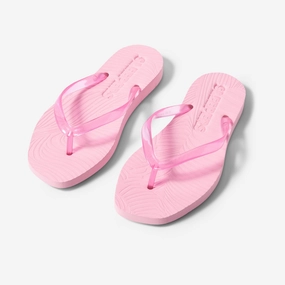 Tapered Platform Transparent Pink Sorbet French Bulldog Flip Flops