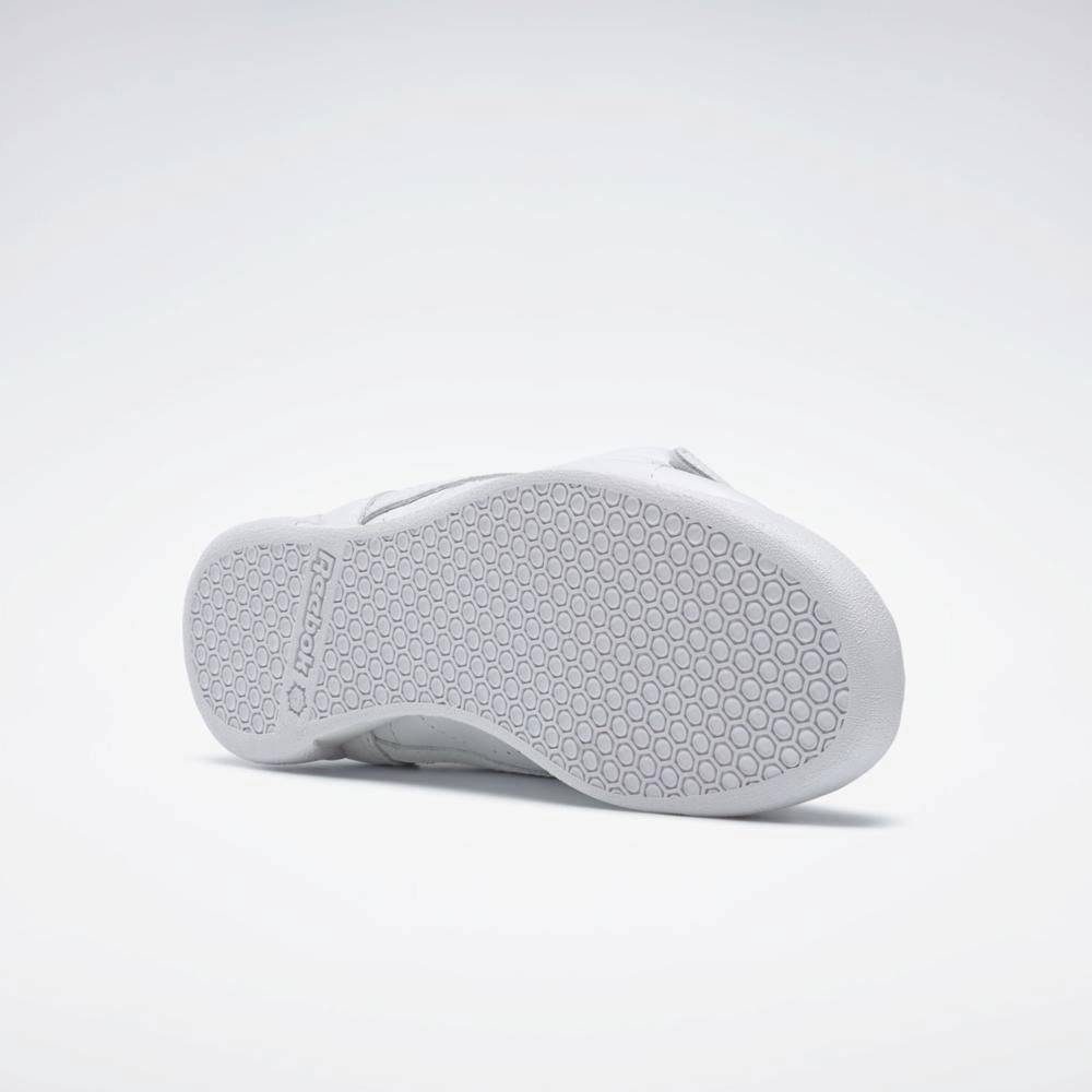 Full Grain Leather Ankle Boots Reebok Footwear Women Freestyle Hi Women's Shoes INT-WHT/SILVER