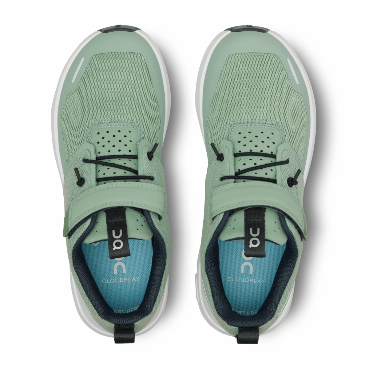 On Running Kid's (Preschool) Cloud Play Sage/White Running Gym Shoes