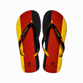 Samba Sol Men's Countries Collection Flip Flops - Germany Best Flip Flops For Hammer Toes