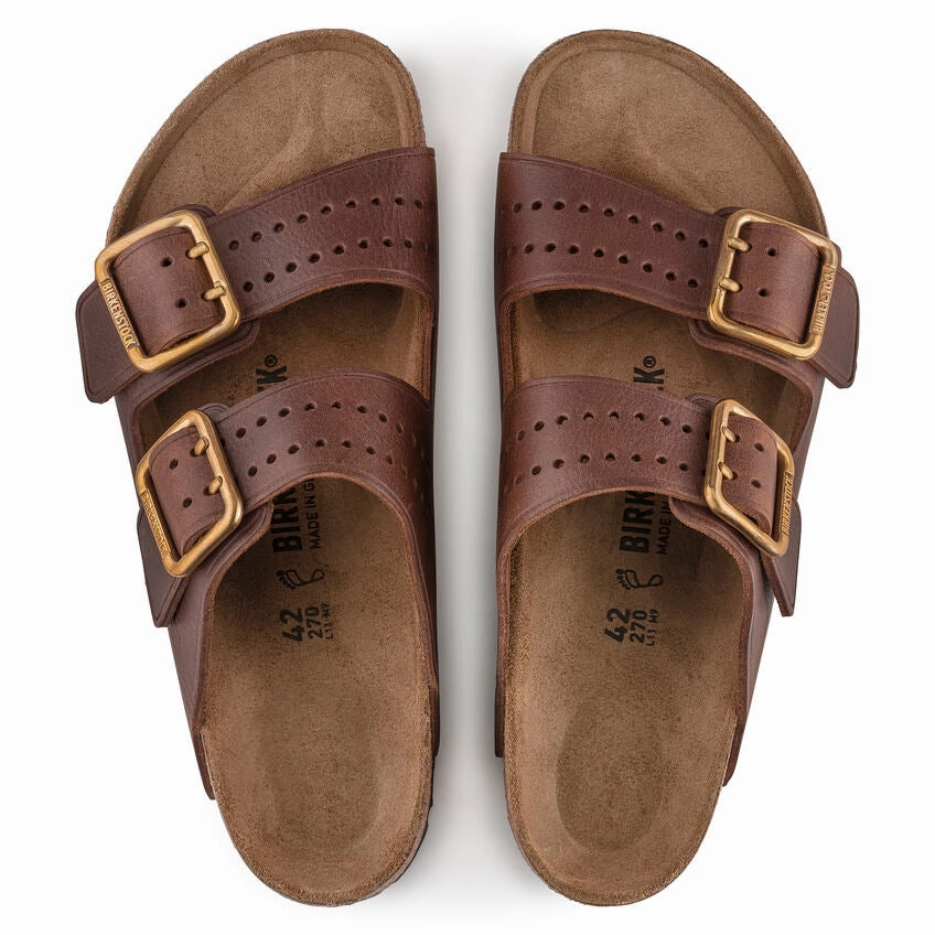 Birkenstock Arizona Bold Grip vintage roast leather Thyme