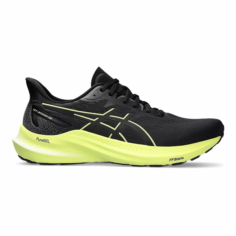 Asics Gel Rocket Shoes Men's Asics GT-2000 12, Black/Glow Yellow, 9 D Medium