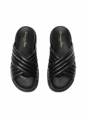 Used D-Cross Slippers Black Dior