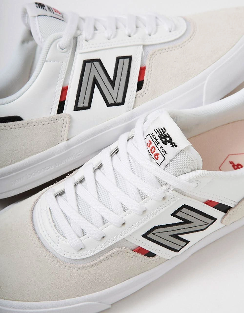 All Weather Skate New Balance Numeric Jamie Foy 306 Skate Shoes - Light Grey/White