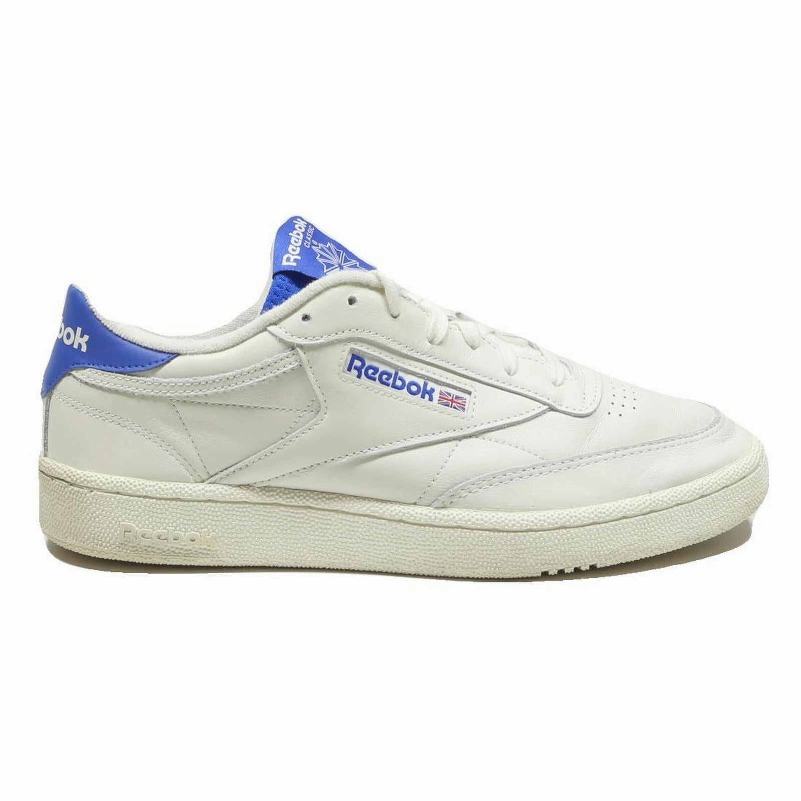 Easy Spirit Ankle Boots REEBOK Club C Mens Low Top Trainers White Blue Synthetic UK 8.5 Classic Shoes