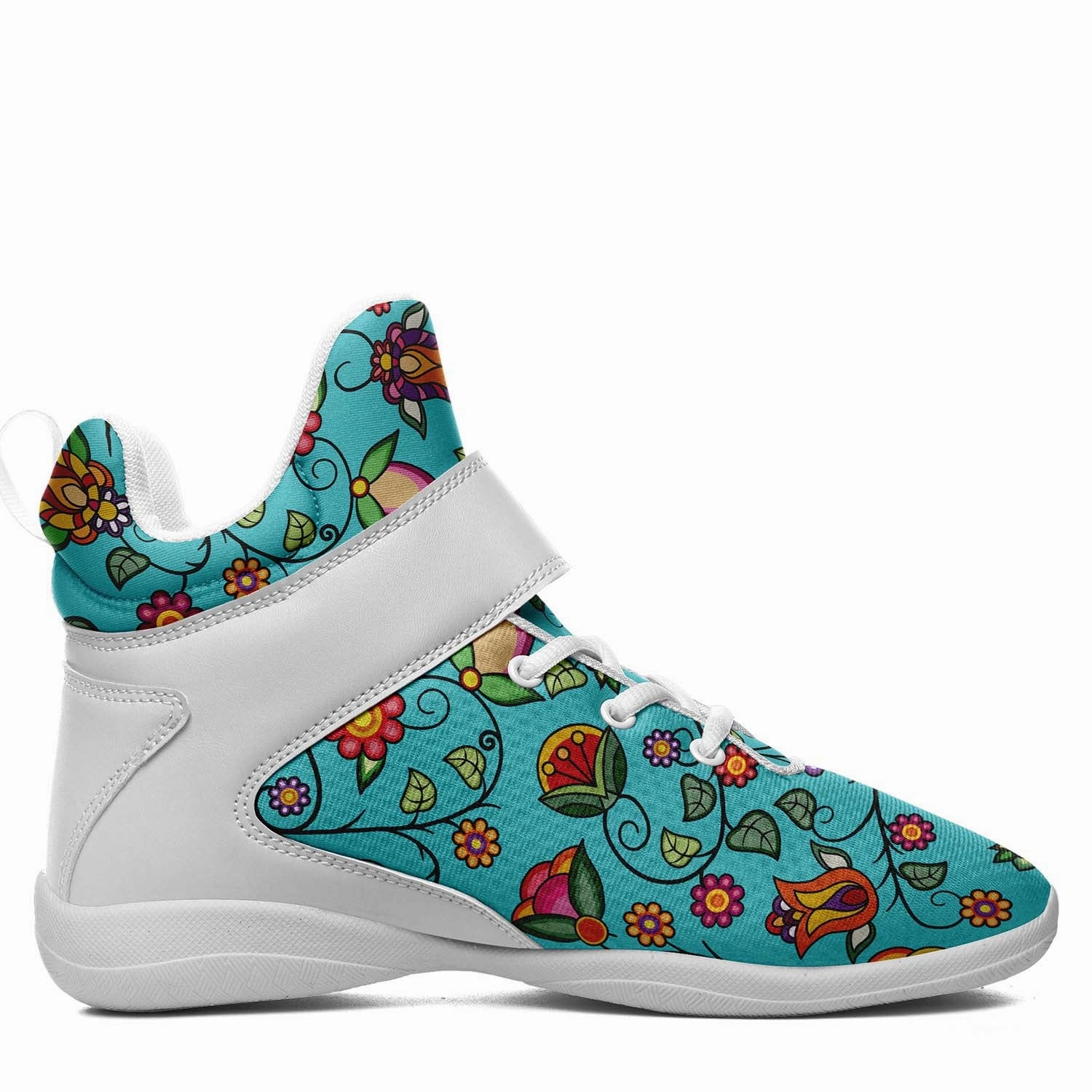 New Basketball Shoes Release Dates Heartbeat Petals Turquoise Ipottaa Basketball / Sport High Top Shoes - White Sole