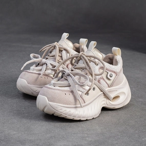 Veja Leather Sneakers Women's Fashion Breathable Chunky Platform Sneakers