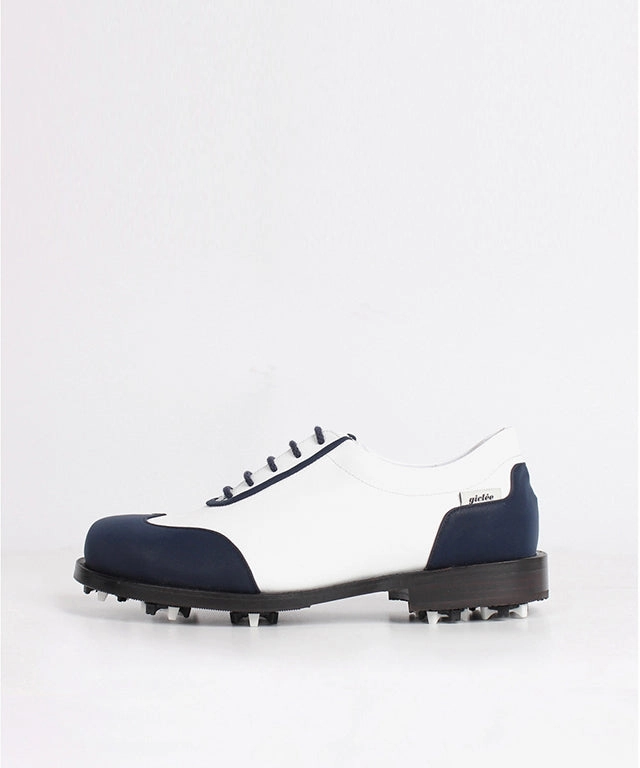 Giclee Women's Under Score Premium Leather Golf Shoes - Navy For Cheap Golf
