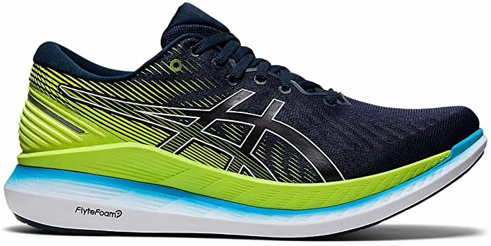 Men's Asics Glideride 2, French Blue/Hazard Green, 7 D Medium Best Asics Shoes For Walking