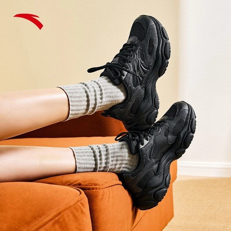 ANTA Women Casual Shoes 1225A8812-8 -Black(Kasut Kasual/Kasut Sniker Perempuan) Snow Boots Waterproof Sale